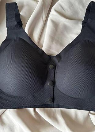 Бесшовный женский топ с кнопками 2xl, черный