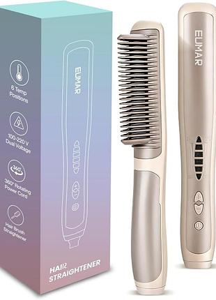 Випрямляч-гребінець для волосся eumar kd388 hair straightener термічний випрямляч щітка з регулюванням температури