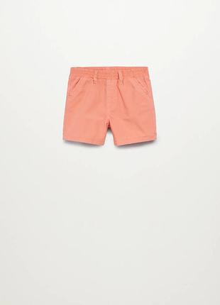 Новые шорты мальчишку mango р.80 коралловые