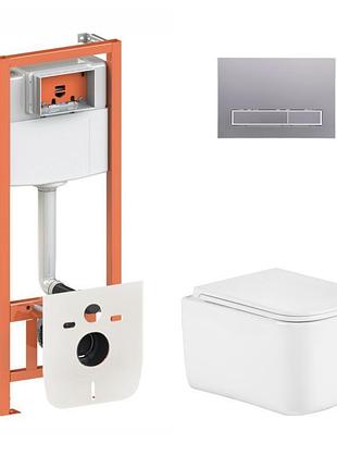 Готове рішення qtap для ванної кімнати: підвісний унітаз gemini ultra quiet 485×340×350 + комплект інсталяції nest 4 в 1 (лінійна