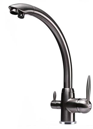 Смеситель для кухни под осмос globus lux lazer gllr-0777-8-ststeel