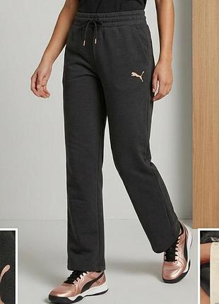 Женские спортивные штаны puma с логотипом "розовое золото"