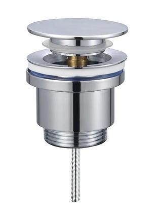 Донный клапан для раковины koer pw-11-01 1 1/4'' универсальный (с/без перел.) сlick-сlack (цвет хром