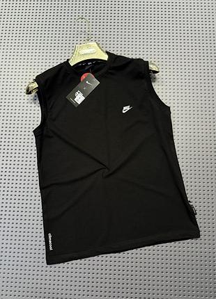 Бещрукавка мужская черная nike/puma в норма,батал,супербатал