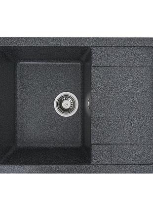 Гранитная мойка для кухни platinum 6550 intenso матовая графит