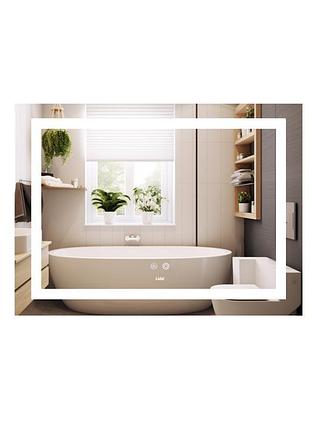 Дзеркало lidz kubis (ku1) 700х500 з led-підсвічуванням touch, з антизапотіванням, з димером, рег. яскравості ld78lf90448485