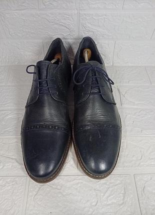 Мужские кожаные туфли броги ирландского бренда dunnes stores comfort,45
