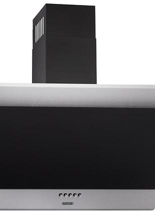 Вытяжка кухонная вертикальная eleyus focus 700 60 is+bl (нержавейка+черный)