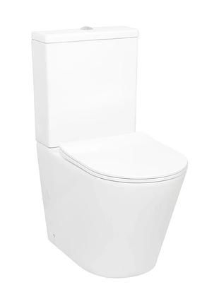 Унитаз alba напольный пристенный, бачок, сиденье, сливная арматура cabo
