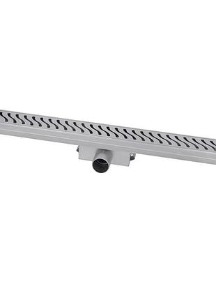 It02-ft09/300 ital душевой трап 300 мм, комбинированный гидрозатвор, brushed nickel (блистер) {5/1}