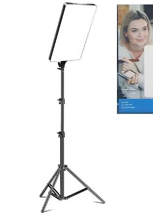Прямокутний відеосвітло rl-24 led панель зі штативом 88 вт 2700-7500 к cri 96+