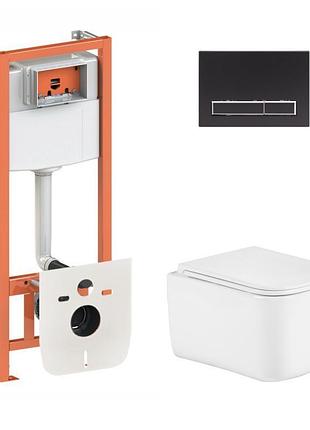 Готове рішення qtap для ванної кімнати: підвісний унітаз gemini ultra quiet 485×340×350 + комплект інсталяції nest 4 в 1 (лінійна