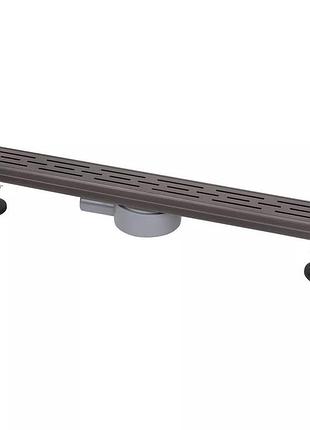Душевой трап ital it03-ft01/600g, 600 мм, нержавеющая сталь, оружейная сталь