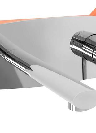 Смеситель для раковины (умывальника) rea oval chrome + box скрытого монтажа *