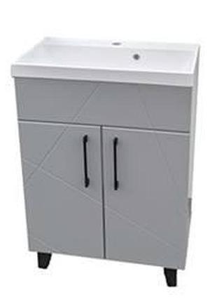 Тумба велла под умывальник idea 50 д2 (серый пепел) ( а0053748 )