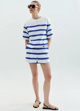 Zara — футболка в смужку фактурна
