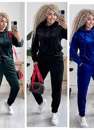 Велюровый костюм женский 42-44 46-48 50-52, велюровые костюмы женские 50-52, електрик