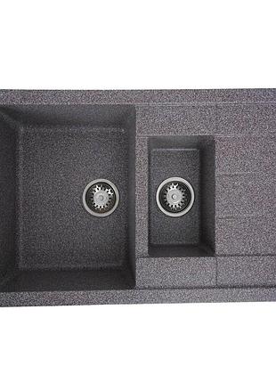 Гранитная мойка для кухни platinum 7850w toskana матовая микс