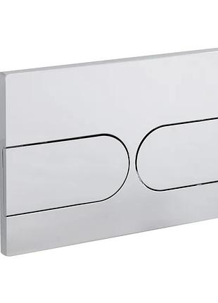 Панель смыва koer kt-0604-01 240x160x10mm пластиковая, закругленная кнопка (kr5323)