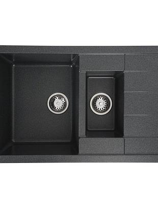 Гранитная мойка для кухни valeso toskana 7850w матовая антрацит