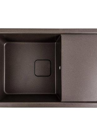 Гранитная мойка для кухни platinum 7850 cube матовая темная скала