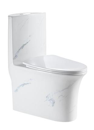 Унитаз-моноблок sy 1612 print rim 71*39*77 белый ( а0058450 )