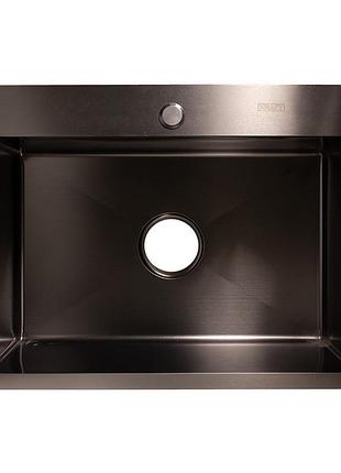 Кухонная мойка kraft handmade hs6045b 600х450х230х3 мм черная-preskl