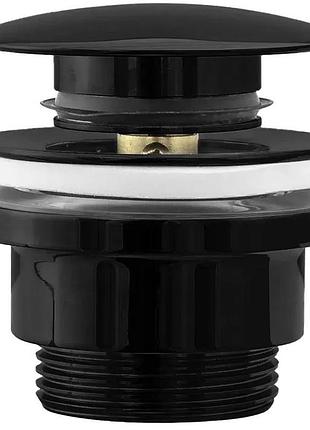 Донний клапан для раковини rea click-clack black glossy універсальний *