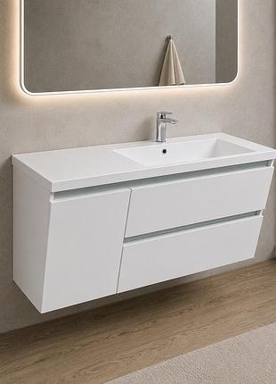 Тумба cyprus 125 l/r с умывальником peggy 1250 l/r