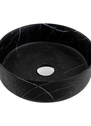 Умывальник venus dark round marble