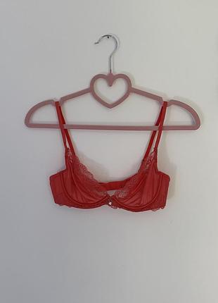 Бюстгалтер h&m 75b 34b мережевний коралового кольору