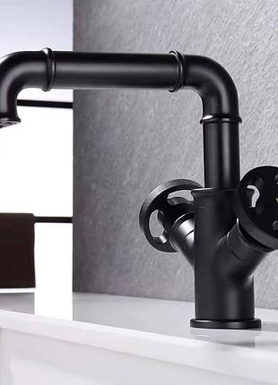 Смеситель для раковины futura vertigo black черный матовый