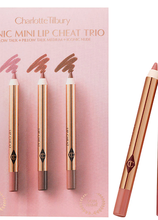 Charlotte tilbury mini iconic lip cheat lip liner trio - набор мини-карандашей для губ
