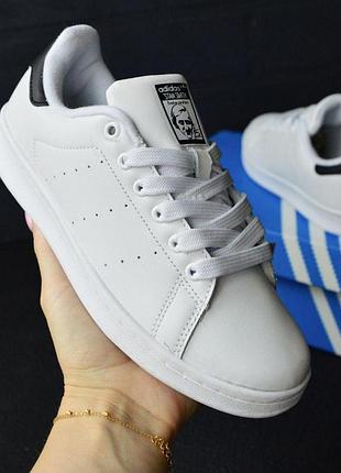 Adidas stan smith white black - женские кроссовки (37 / 23,5 см) 36