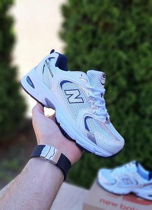 Жіночі літні кросівки new balance 530 білі з синім сітка кросівки нюбеланс 530 для дівчини 41(26см)