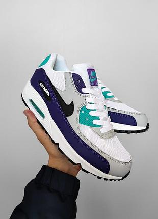 Мужские белые кроссовки nike air max 90 essential grape х эйр макс 45