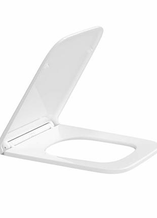 Сиденье для унитаза qtap (gemini 520) 448x357x38,5 мм, white, с микролифтом, slim duroplast, quick release qtsc179w49386