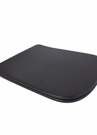 Сиденье для унитаза (tern 490) 435x344x50 мм, matt black, с микролифтом, slim duroplast, quick release qtsc179mb47354 qtap