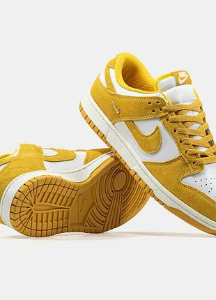 Мужские кроссовки nike sb dunk low yellow white 40-41-42-43-44-45