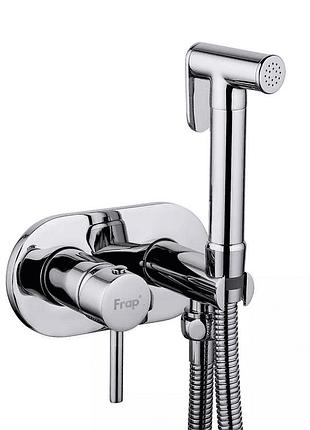 Гигиенический душ со смесителем frap f7505, хром