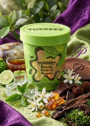 ​оригінал tubbees matcha made in heaven унісекс парфуми стійка парфумована вода свіжий зелений аромат крижаний чай матча бергамот шоколад кедр 50мл