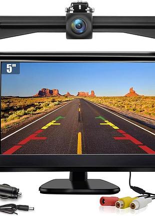 Комплект автомобильного монитора 5" и камеры заднего вида kalriyard hd 5 zoll для легковых авто и грузовиков lkw 12v-24v