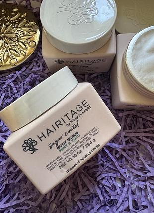 Премиальный отшелушивающий сахарный spa-скраб для тела hairitage sugar coated mint & yuzu, 284g