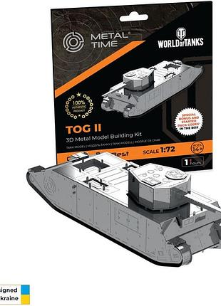 Колекційна модель-конструктор metal time world of tanks танк tog ii (mt067)