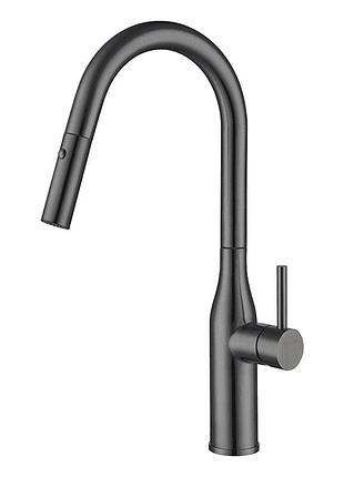 Кухонный смеситель с выдвижным изливом koer ki-70004-07 (нерж. сталь) (kr3387)