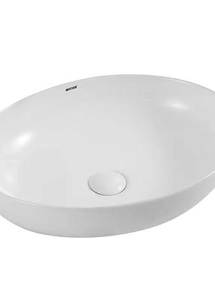 Раковина накладная mixxus premium ellipse-0102 515х400х130mm (mp6551)