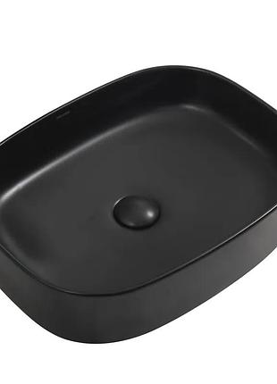 Раковина накладная mixxus premium bevel-0103 black 510х370х120mm (mp6520)