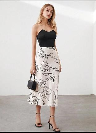 Элегантная длинная юбка трапеция shein