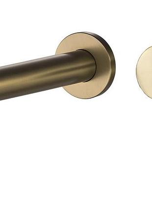 Змішувач для раковини vbi milano long brushed gold прихованого монтажу