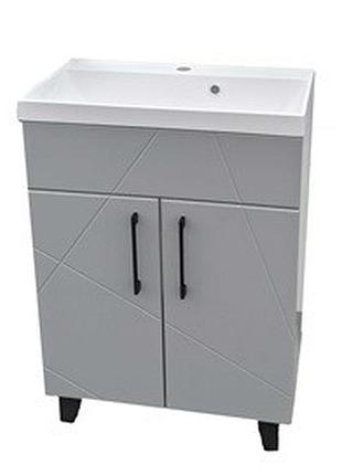 Тумба велла под умывальник idea 60 д2 (серый пепел) ( а0053749 )